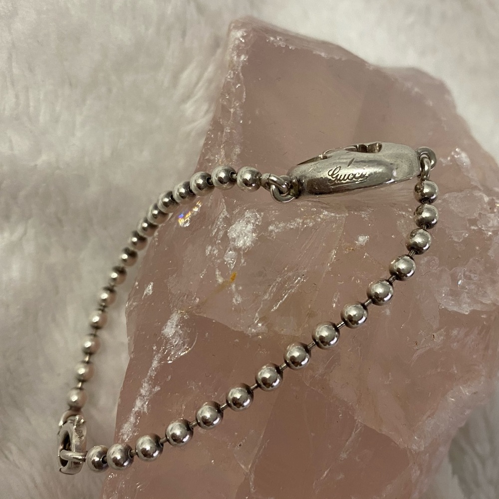 Gucci GG Heart Ball-chain Bracelet in Silver - Picture 6 of 7